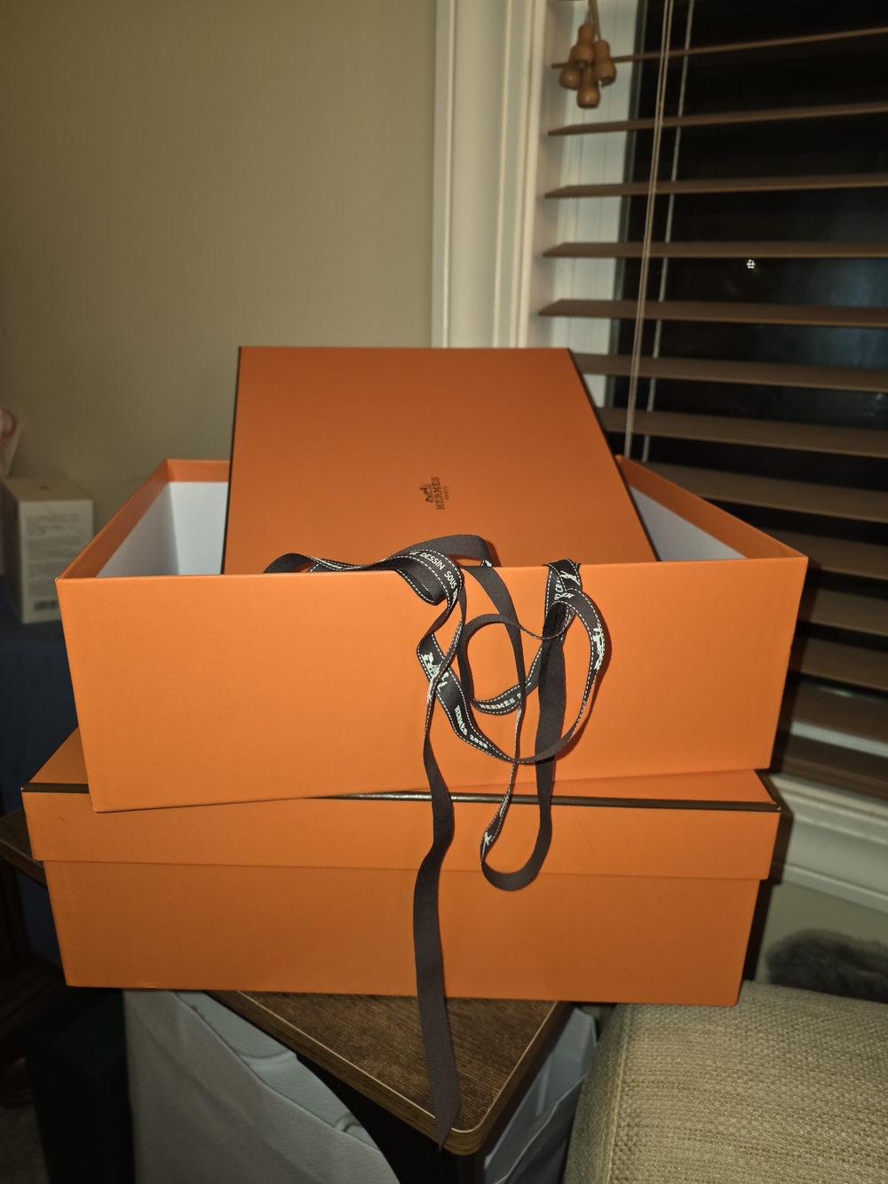 Hermes Bundle Of 2 Boxes with Branded Ribbon